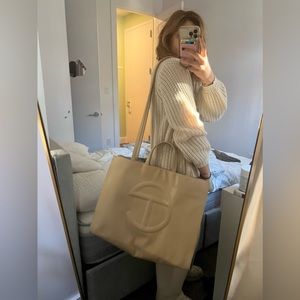 Telfar Large Shopping Bag in Tan